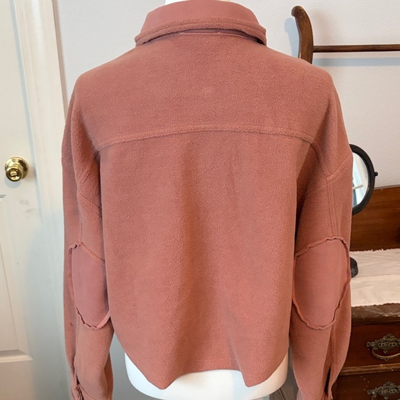 Altar'd State cropped Mauve Teddy Jacket - Picture 6 of 6